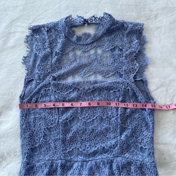 NWT Free People Lace Daydream Mini Dress in Lake - Picture 8 of 10